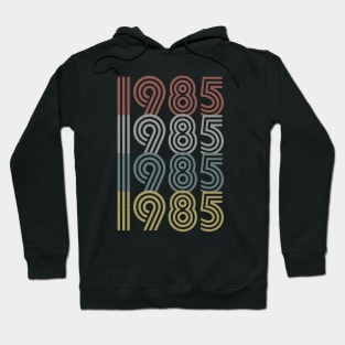 1985 Birth Year Retro Style Hoodie